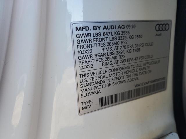 Photo 12 VIN: WA1EVAF10MD007262 - AUDI Q8 PREMIUM 