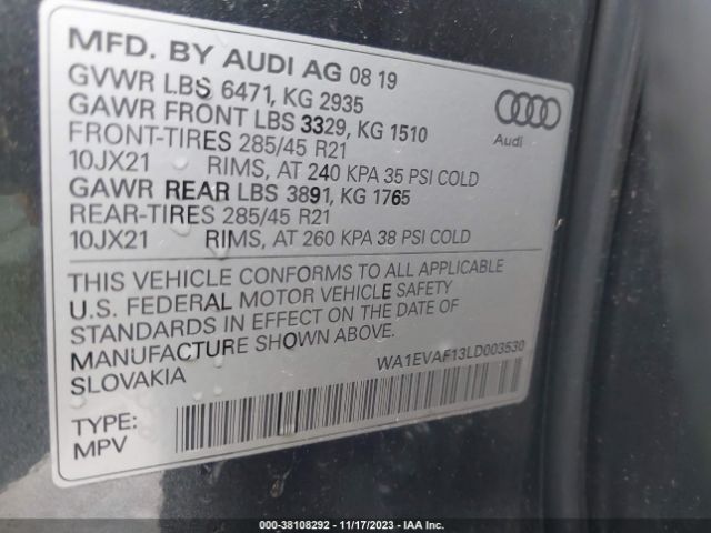 Photo 8 VIN: WA1EVAF13LD003530 - AUDI Q8 