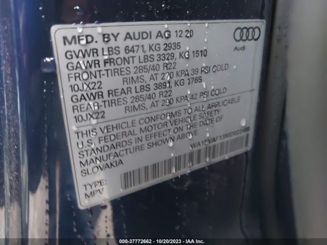 Photo 8 VIN: WA1EVAF13MD022466 - AUDI Q8 