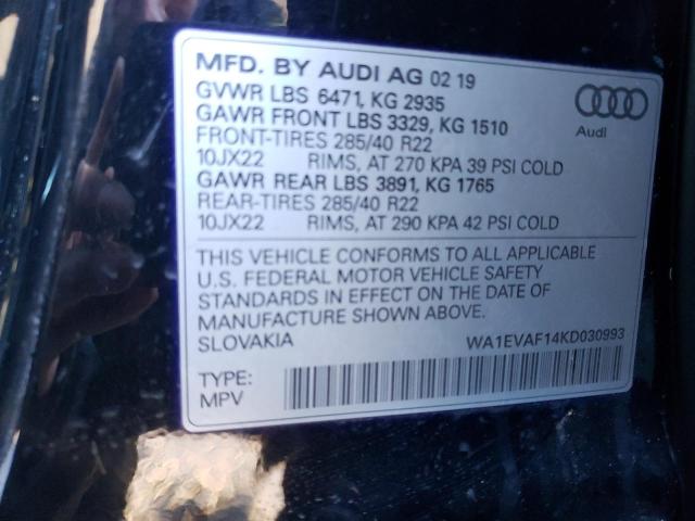 Photo 12 VIN: WA1EVAF14KD030993 - AUDI Q8 PREMIUM 