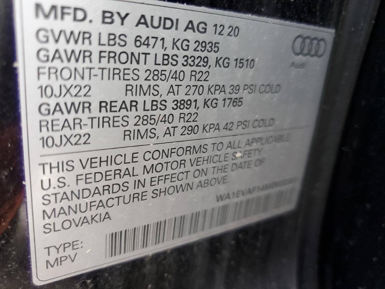 Photo 13 VIN: WA1EVAF14MD022301 - AUDI Q8 