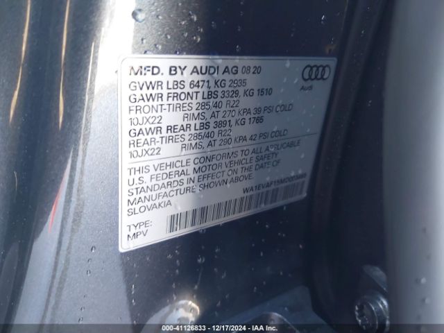 Photo 8 VIN: WA1EVAF15MD003465 - AUDI Q8 