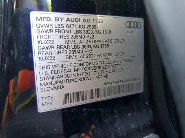 Photo 9 VIN: WA1EVAF15MD019634 - AUDI Q8 