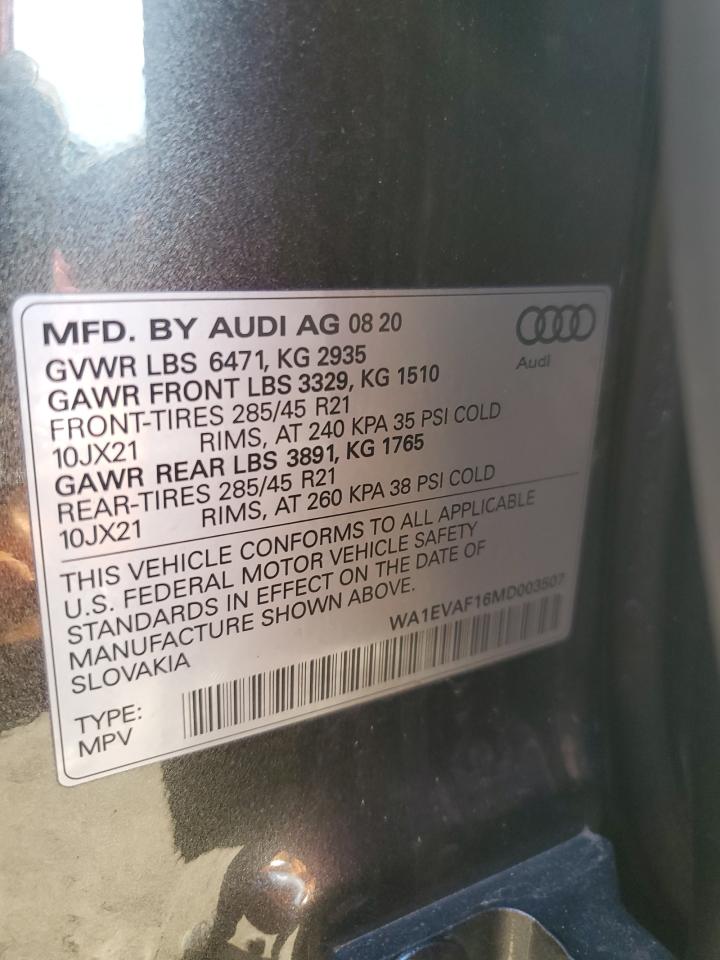 Photo 11 VIN: WA1EVAF16MD003507 - AUDI Q8 