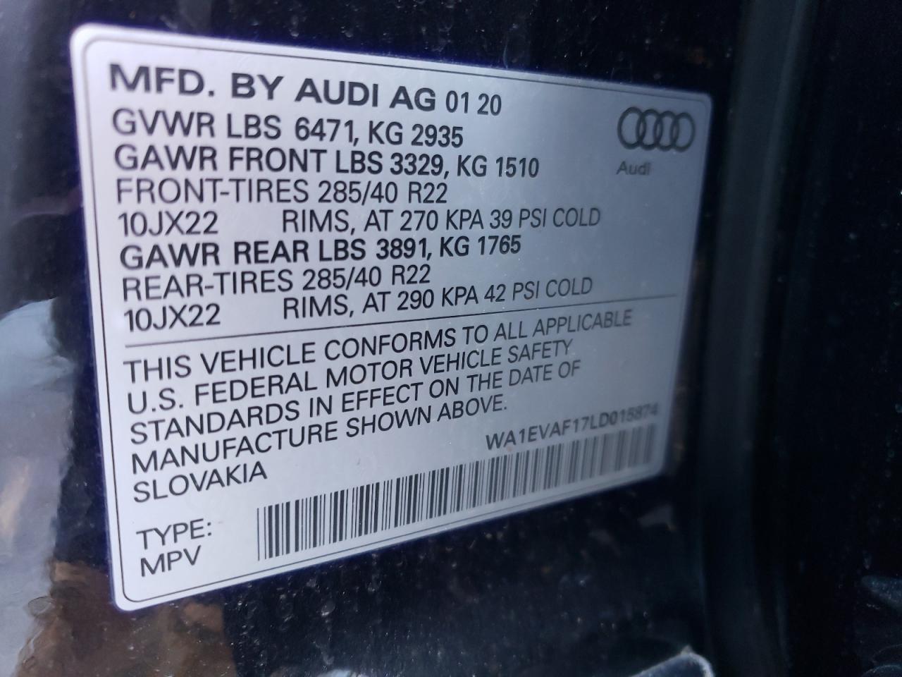 Photo 12 VIN: WA1EVAF17LD015874 - AUDI Q8 