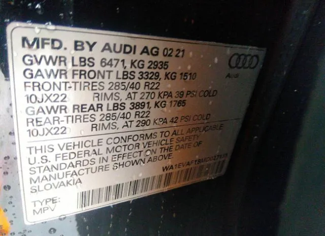 Photo 8 VIN: WA1EVAF18MD027131 - AUDI Q8 