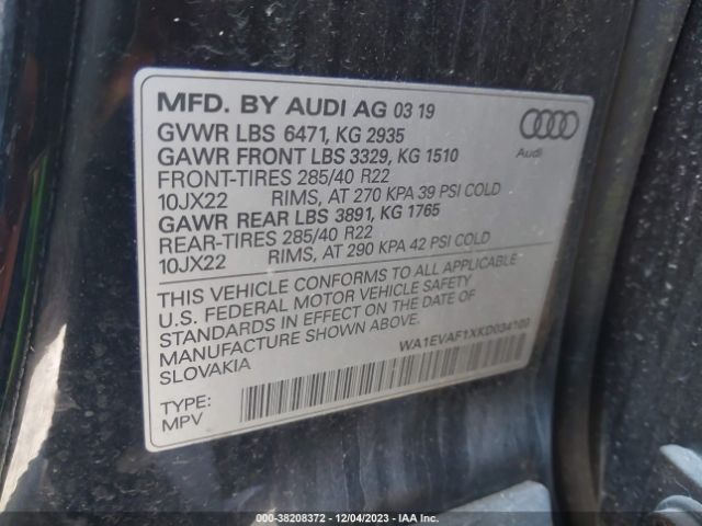 Photo 8 VIN: WA1EVAF1XKD034109 - AUDI Q8 