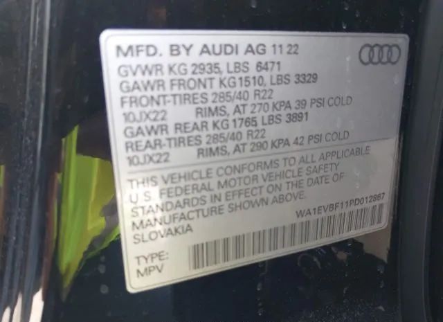 Photo 8 VIN: WA1EVBF11PD012867 - AUDI Q8 