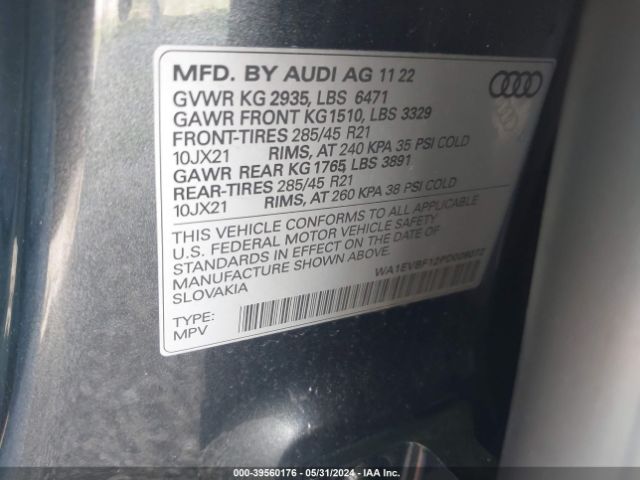 Photo 8 VIN: WA1EVBF12PD009072 - AUDI Q8 