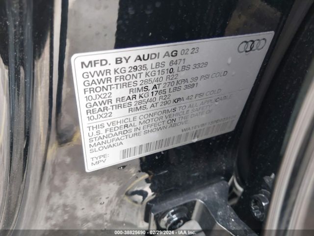 Photo 8 VIN: WA1EVBF13PD023126 - AUDI Q8 