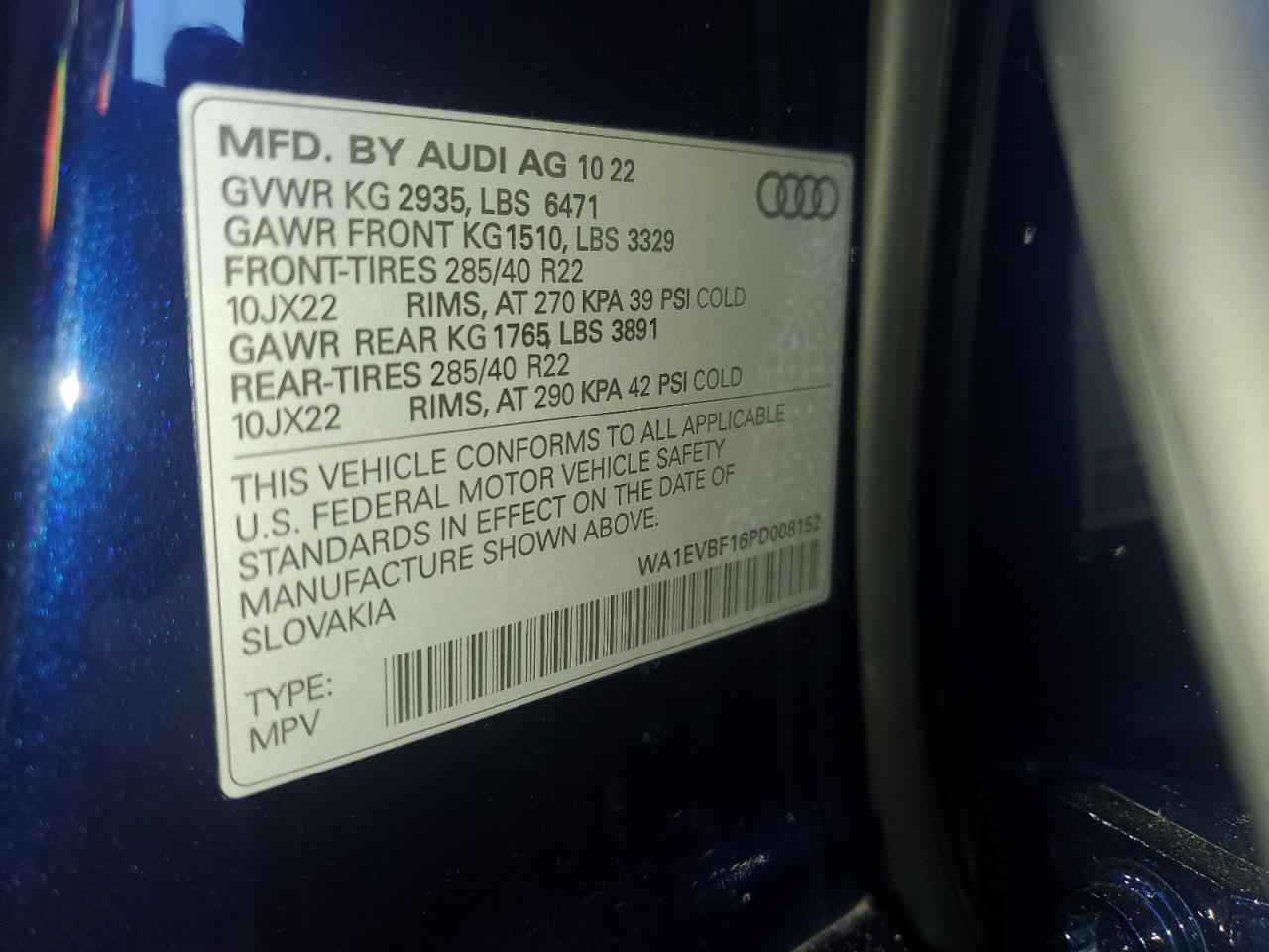 Photo 11 VIN: WA1EVBF16PD008152 - AUDI Q8 