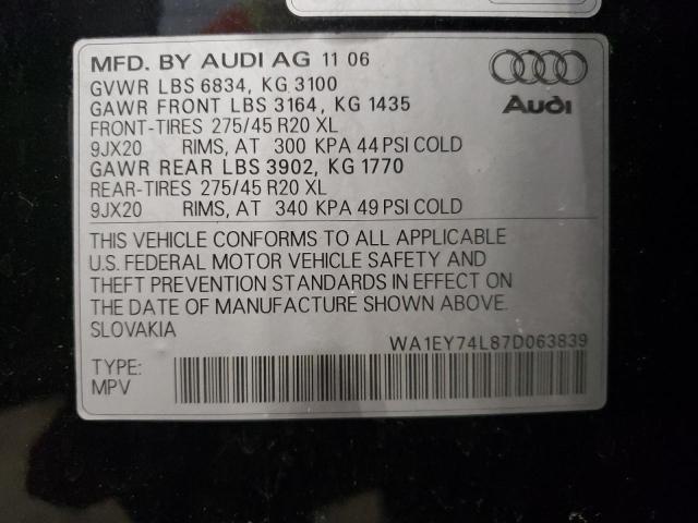 Photo 12 VIN: WA1EY74L87D063839 - AUDI Q7 3.6 QUA 