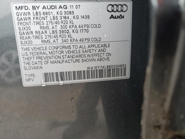 Photo 11 VIN: WA1EY74L88D034892 - AUDI Q7 