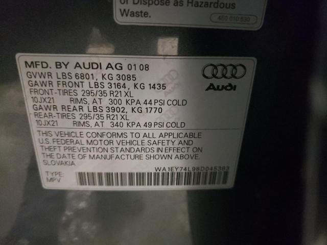 Photo 9 VIN: WA1EY74L98D045383 - AUDI Q7 3.6 QUA 