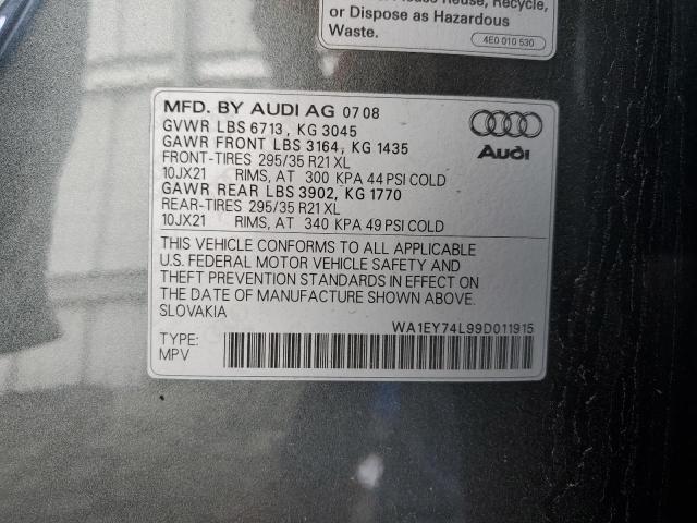 Photo 11 VIN: WA1EY74L99D011915 - AUDI Q7 