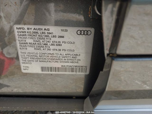 Photo 8 VIN: WA1F2AFY9R2036742 - AUDI Q5 E 