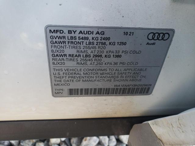 Photo 12 VIN: WA1FAAFY3N2025829 - AUDI Q5 PRESTIG 