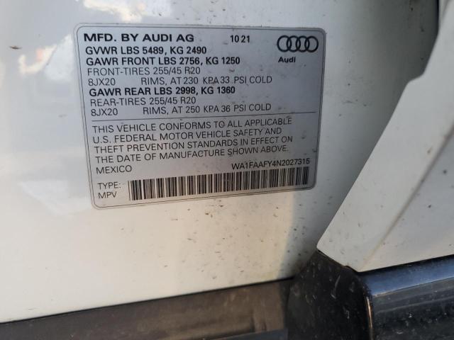 Photo 13 VIN: WA1FAAFY4N2027315 - AUDI Q5 