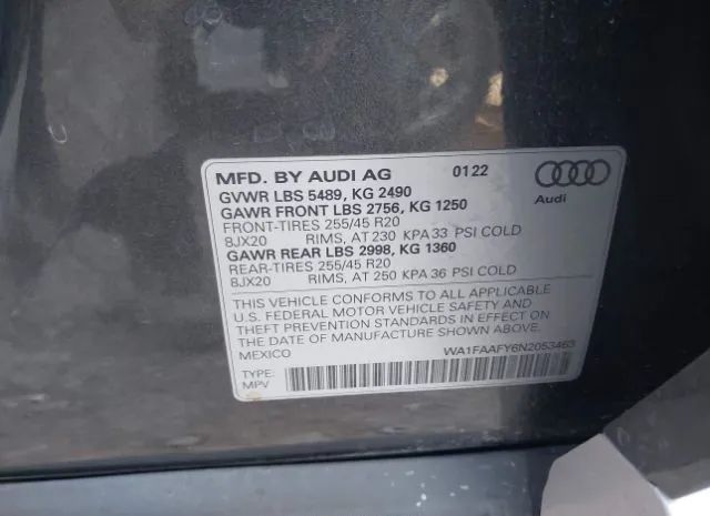 Photo 8 VIN: WA1FAAFY6N2053463 - AUDI Q5 