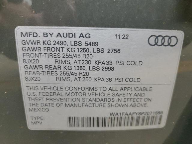 Photo 11 VIN: WA1FAAFY8P2071885 - AUDI Q5 PRESTIG 