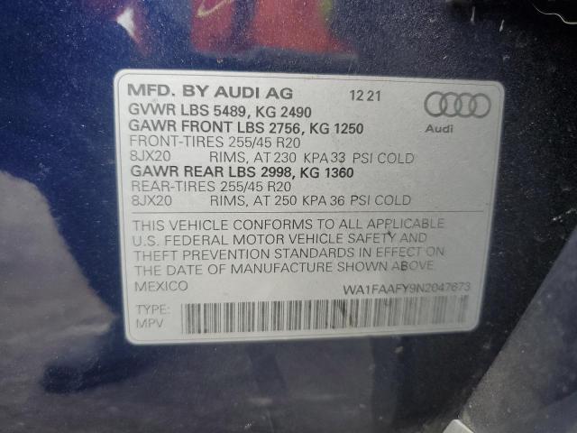 Photo 12 VIN: WA1FAAFY9N2047673 - AUDI Q5 PRESTIG 