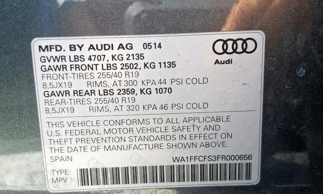 Photo 9 VIN: WA1FFCFS3FR000656 - AUDI Q3 