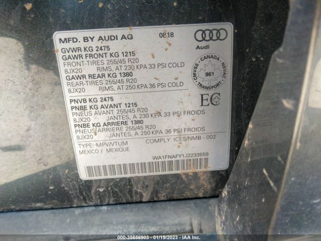 Photo 8 VIN: WA1FNAFY1J2233559 - AUDI Q5 