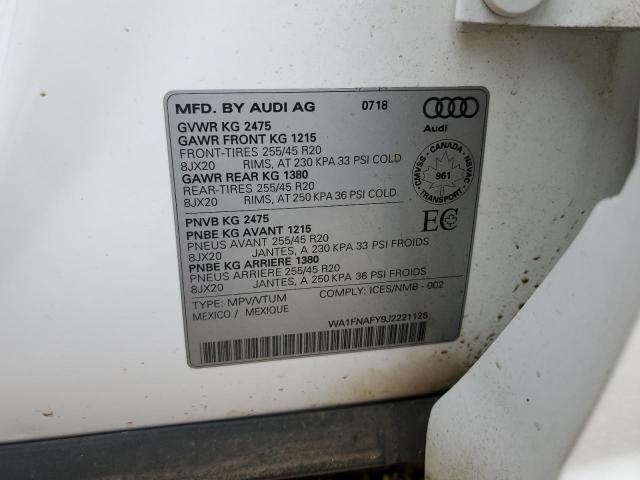 Photo 12 VIN: WA1FNAFY9J2221126 - AUDI Q5 TECHNIK 