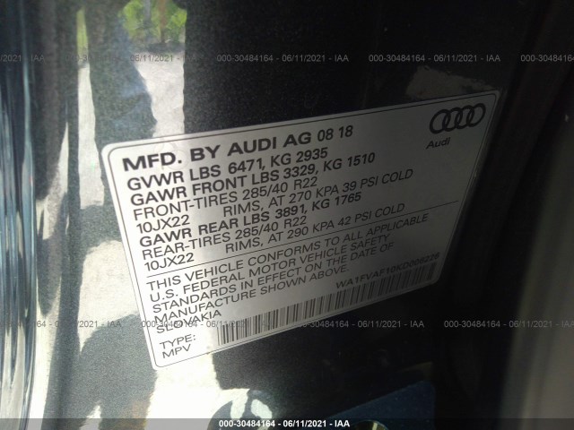 Photo 8 VIN: WA1FVAF10KD006226 - AUDI Q8 