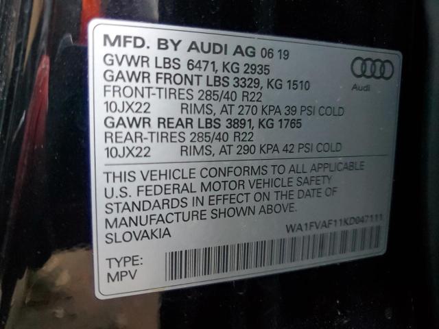 Photo 12 VIN: WA1FVAF11KD047111 - AUDI Q8 