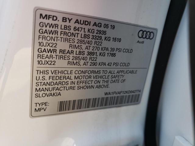 Photo 13 VIN: WA1FVAF12KD042774 - AUDI Q8 PRESTIG 