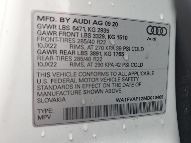 Photo 12 VIN: WA1FVAF12MD010409 - AUDI Q8 