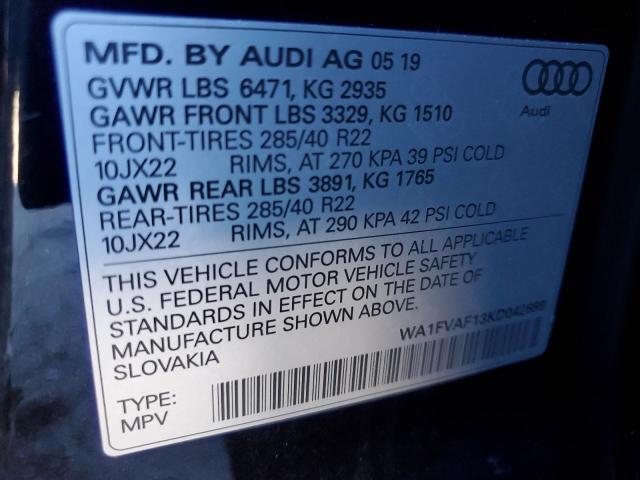 Photo 12 VIN: WA1FVAF13KD042699 - AUDI Q8 PRESTIG 