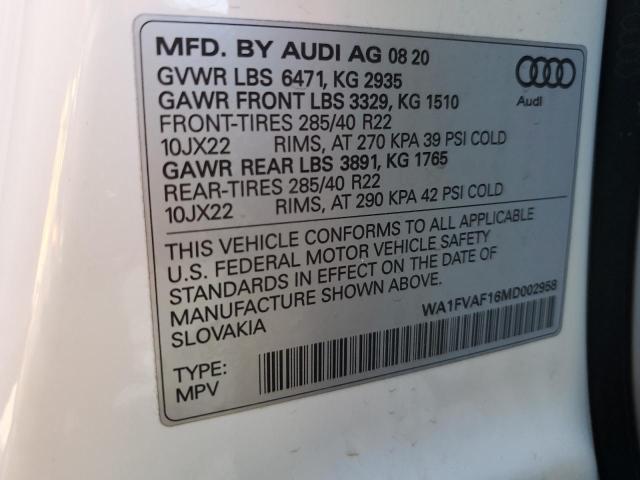 Photo 12 VIN: WA1FVAF16MD002958 - AUDI Q8 