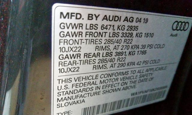 Photo 9 VIN: WA1FVAF18KD035585 - AUDI Q8 