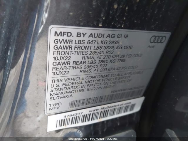 Photo 8 VIN: WA1FVBF14KD032737 - AUDI Q8 