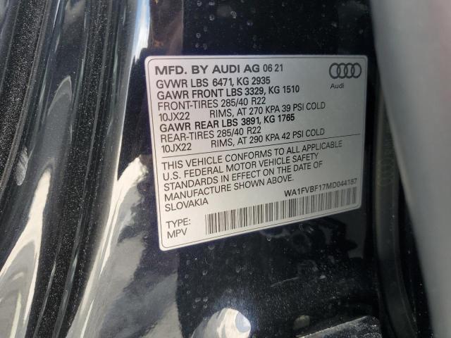 Photo 12 VIN: WA1FVBF17MD044187 - AUDI Q8 PRESTIG 