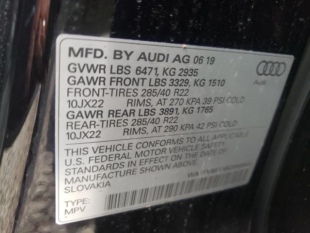 Photo 9 VIN: WA1FVBF1XKD045640 - AUDI Q8 