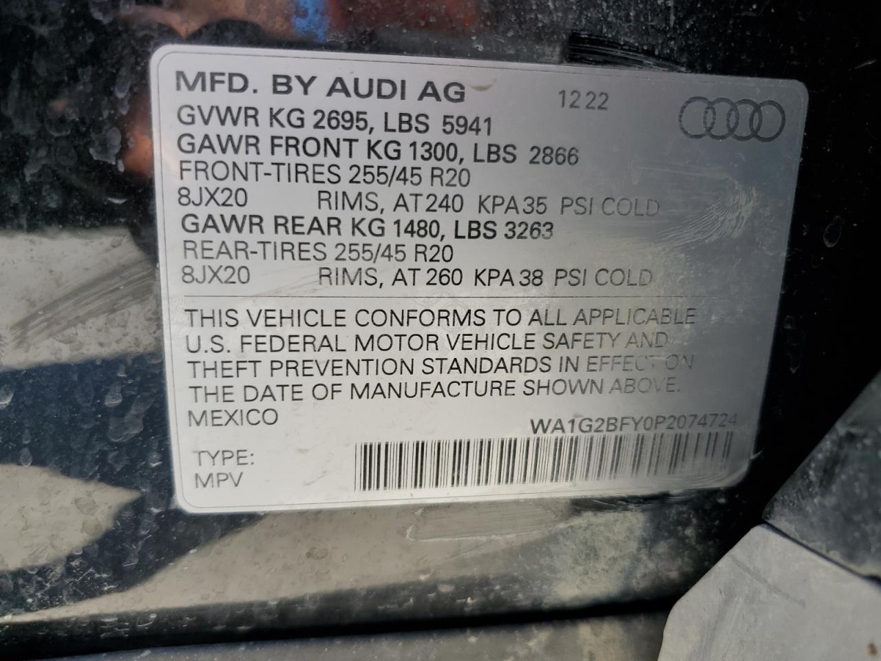 Photo 12 VIN: WA1G2BFY0P2074724 - AUDI Q5 