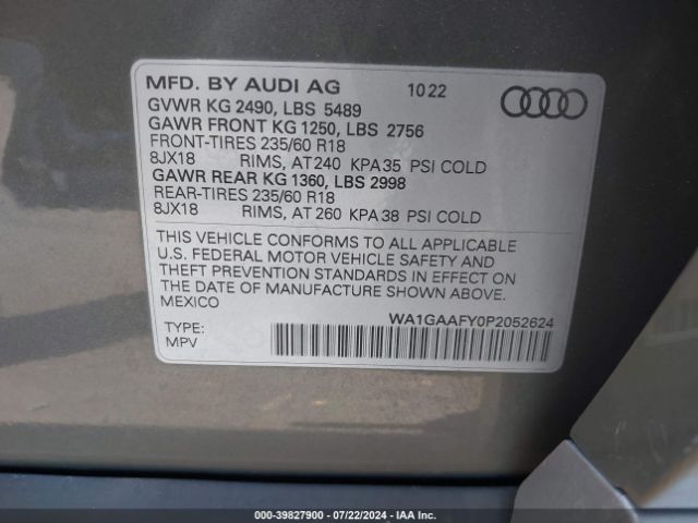 Photo 8 VIN: WA1GAAFY0P2052624 - AUDI Q5 