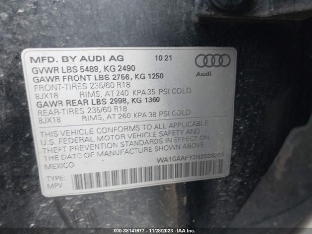 Photo 8 VIN: WA1GAAFY3N2028265 - AUDI Q5 