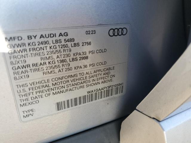 Photo 12 VIN: WA1GAAFY3P2103341 - AUDI Q5 PREMIUM 