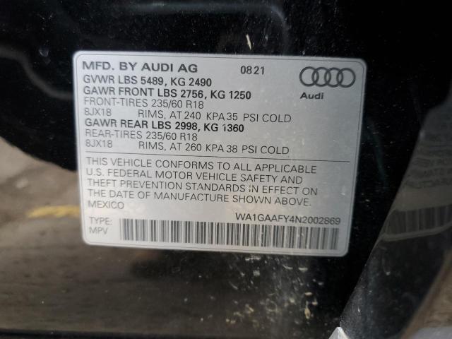 Photo 11 VIN: WA1GAAFY4N2002869 - AUDI Q5 