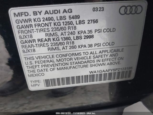 Photo 8 VIN: WA1GAAFY5P2123185 - AUDI Q5 