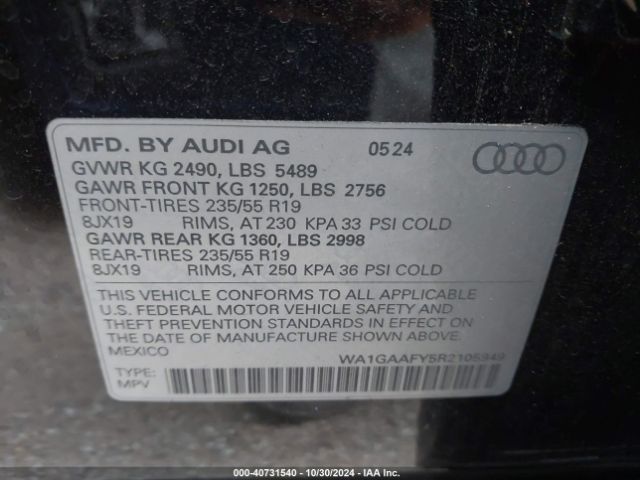 Photo 8 VIN: WA1GAAFY5R2105949 - AUDI Q5 