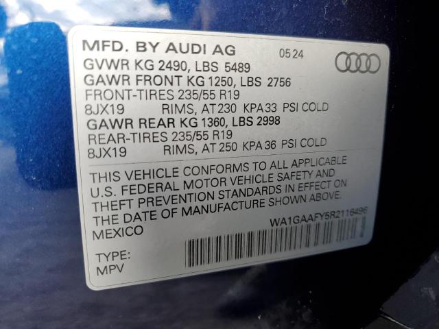 Photo 13 VIN: WA1GAAFY5R2116496 - AUDI Q5 PREMIUM 