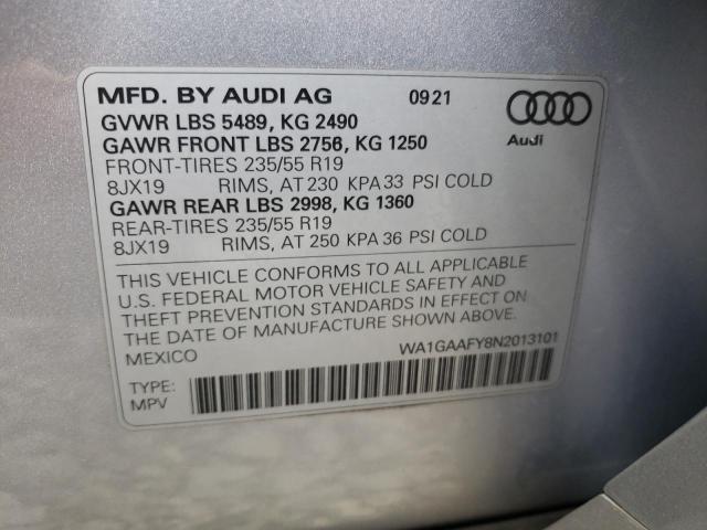 Photo 13 VIN: WA1GAAFY8N2013101 - AUDI Q5 