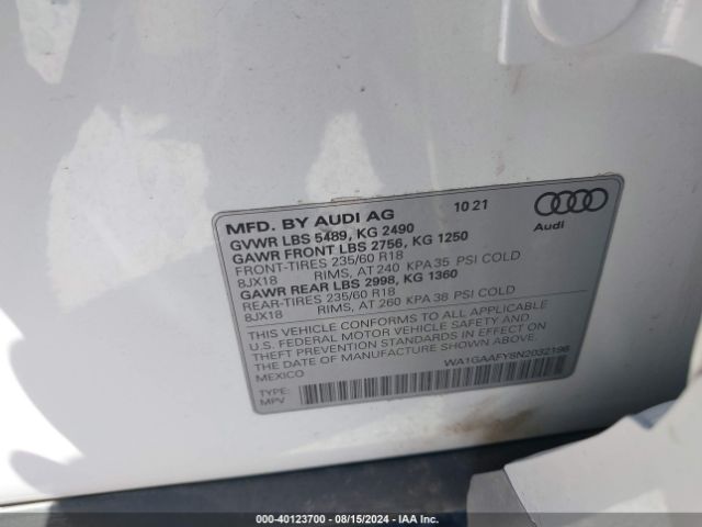 Photo 8 VIN: WA1GAAFY8N2032196 - AUDI Q5 