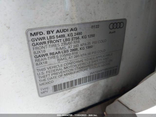 Photo 8 VIN: WA1GAAFY8N2053274 - AUDI Q5 