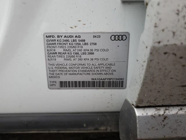 Photo 11 VIN: WA1GAAFY8P2134262 - AUDI Q5 PREMIUM 